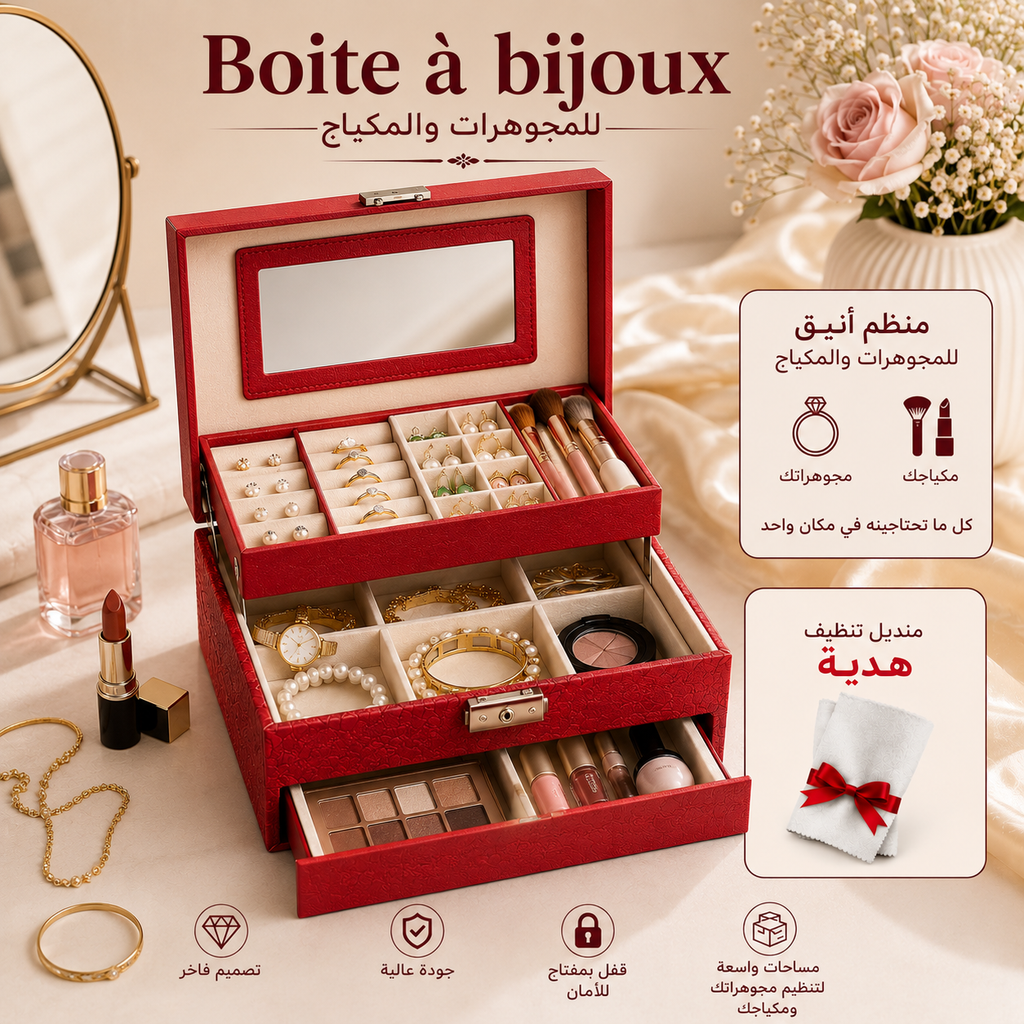 Boîte à Bijoux & Maquillage Élégante