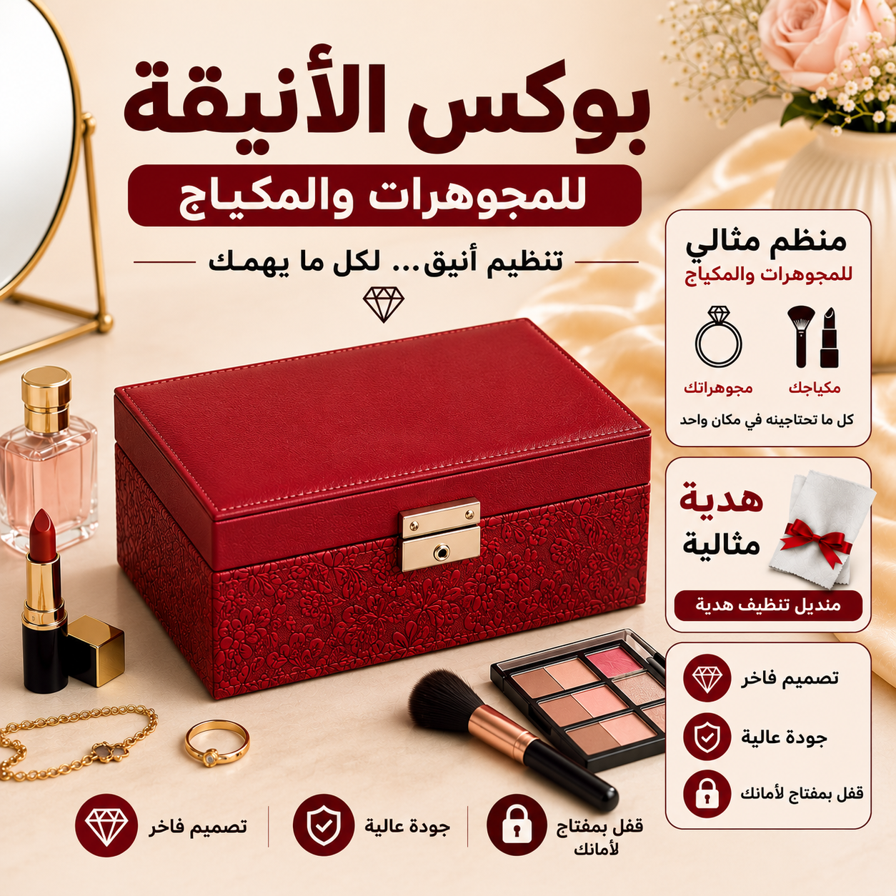 Boîte à Bijoux & Maquillage Élégante
